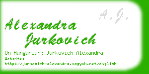 alexandra jurkovich business card